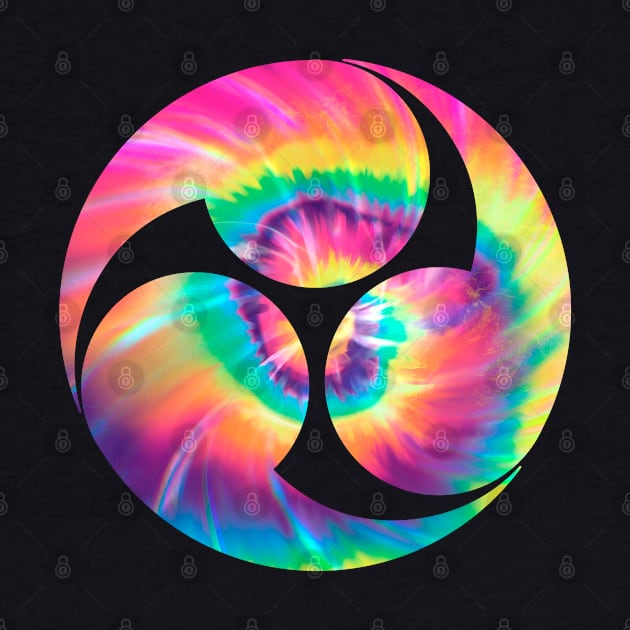 Taiko Mitsudomoe Symbol Tie Dye by BonnaVida